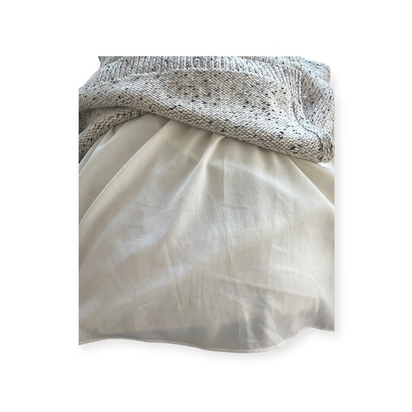 Club Monaco sweater knit top gray cream XS wool blend - Picture 7 of 12